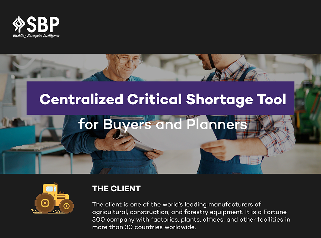 Centralized Critical Shortage Tool 